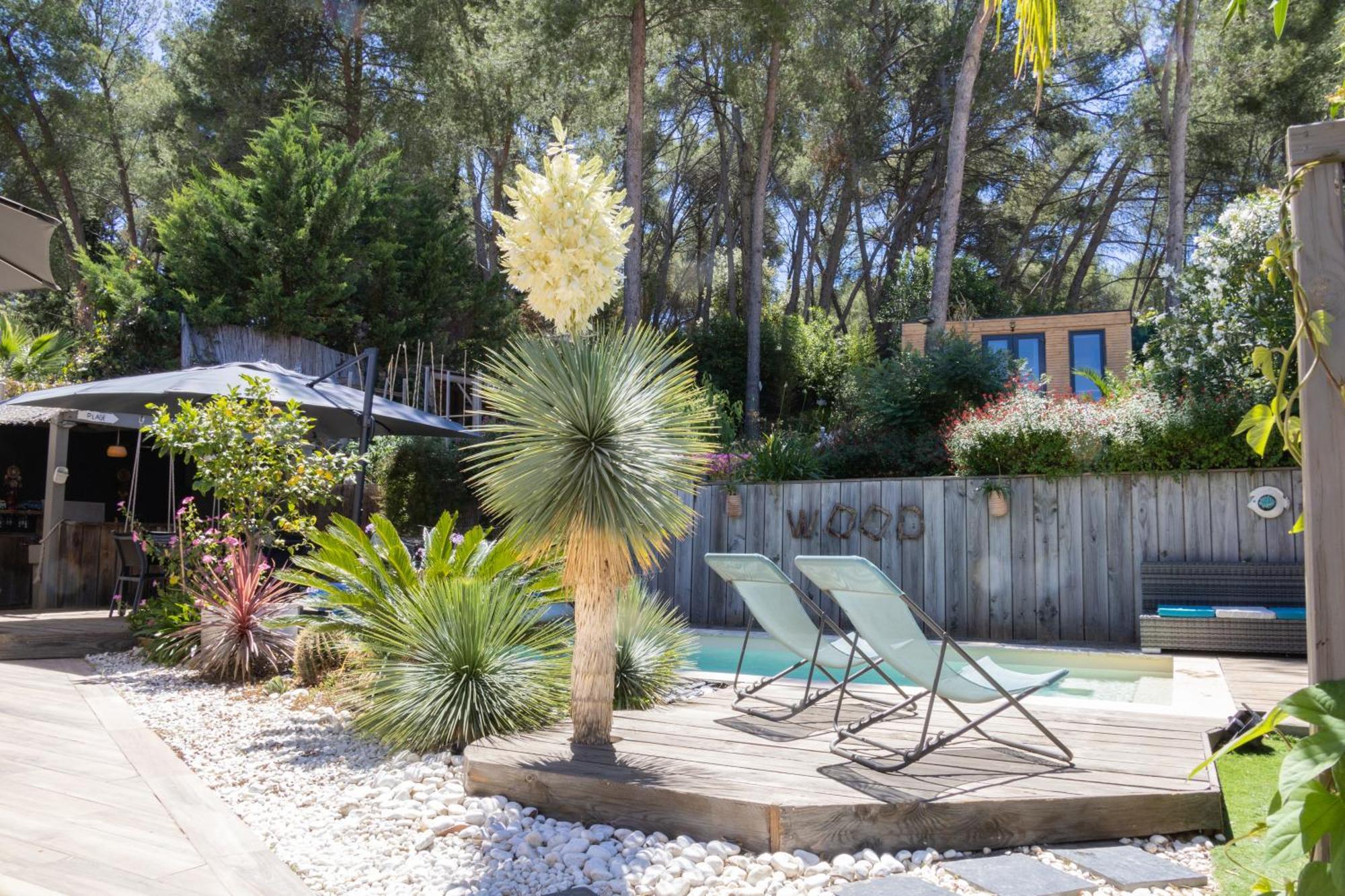 Charmant Studio Lodge Climatise Avec Jardin Et Vue Sur Le Pic Saint Loup Jacou Eksteriør bilde